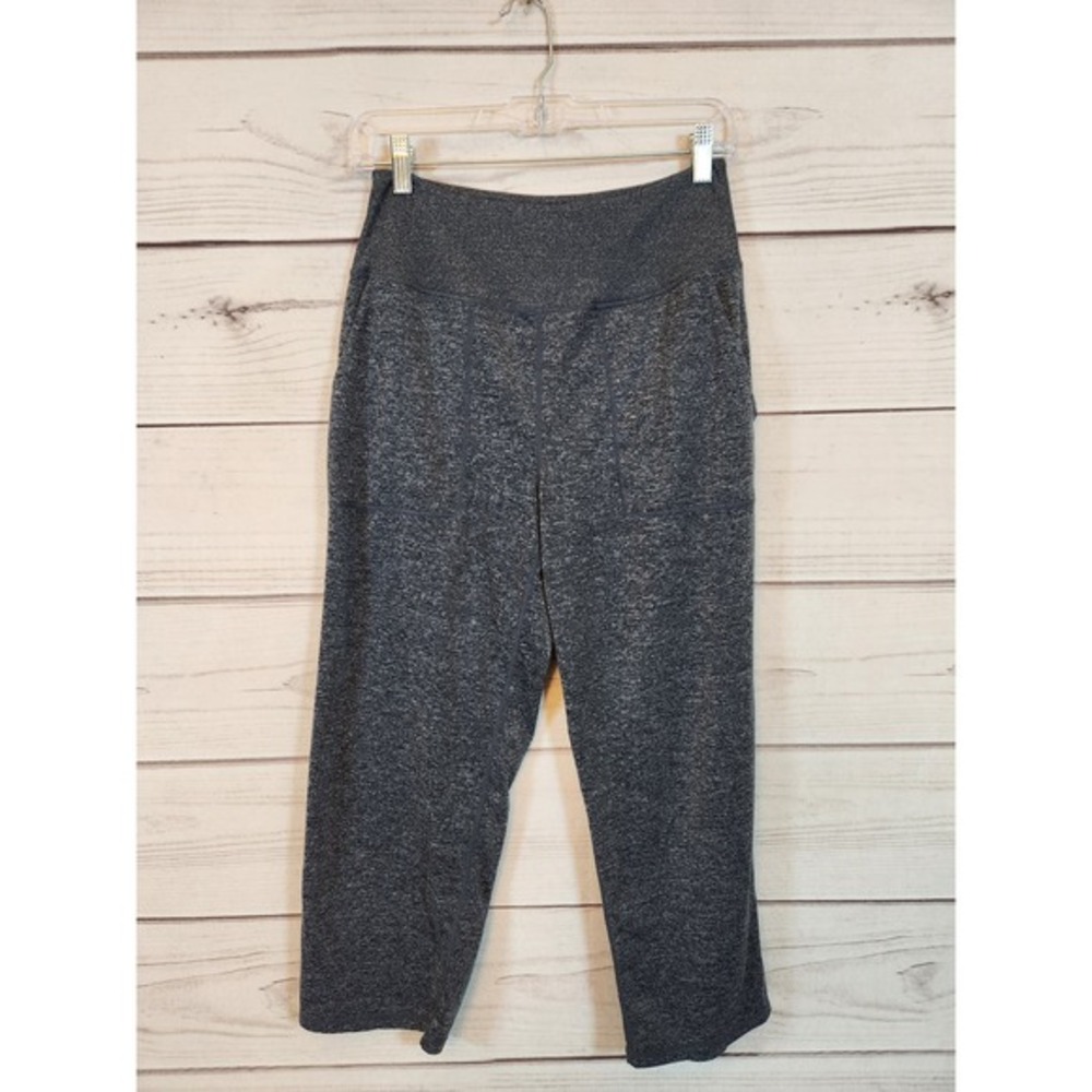 Kinesis Women's Gray Solid Stretch High Rise Straight High Waist Leggings Size S